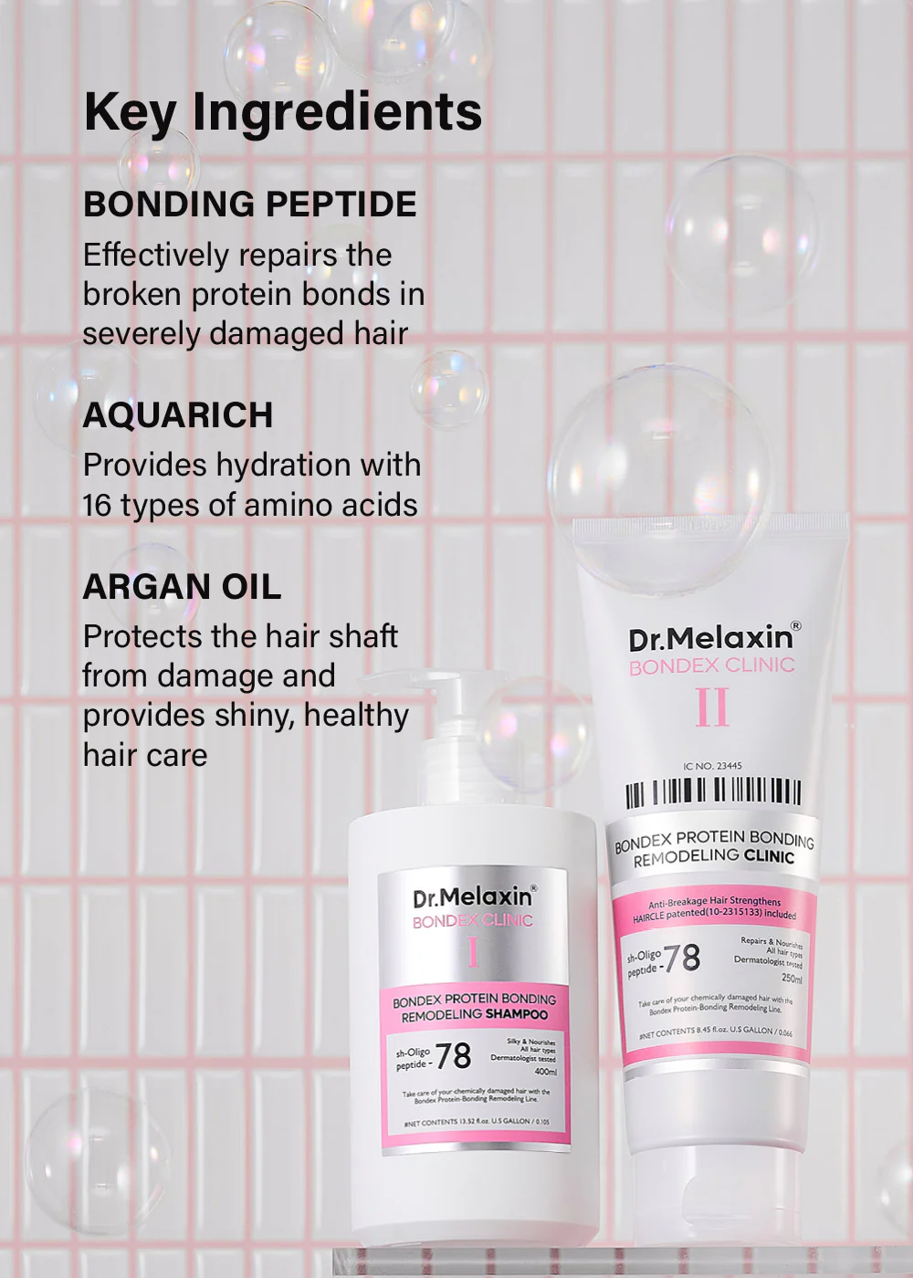 Dr. Melaxin Bondex Protein Bonding Remodeling Shampoo 400ml - Image 3