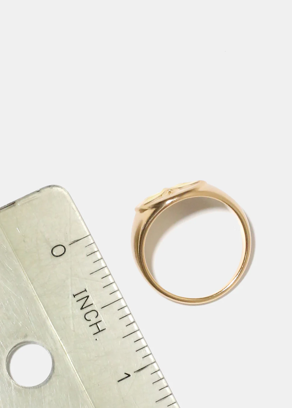 Gold Enamel Butterfly Ring - Image 8