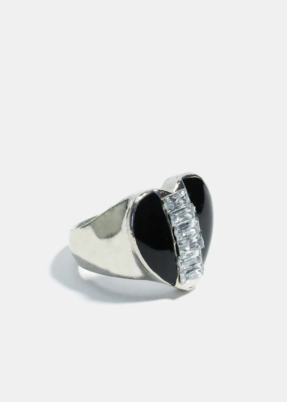 Enamel & Gemstone Heart Ring - Image 4
