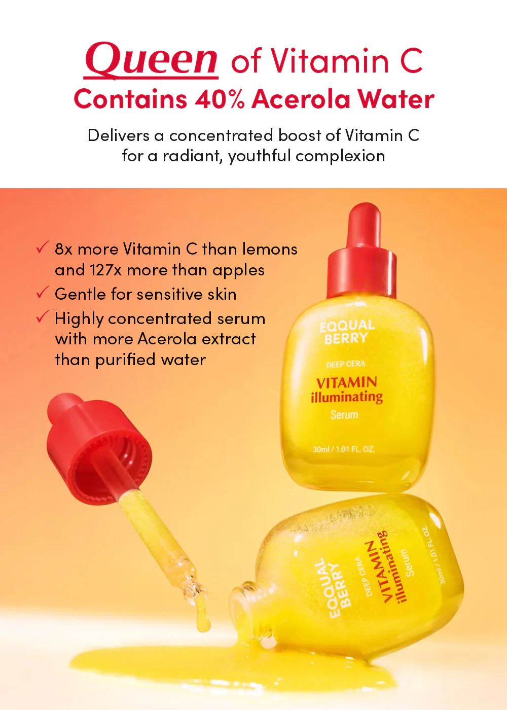EQQUALBERRY Vitamin Illuminating Serum 30ml - Image 3