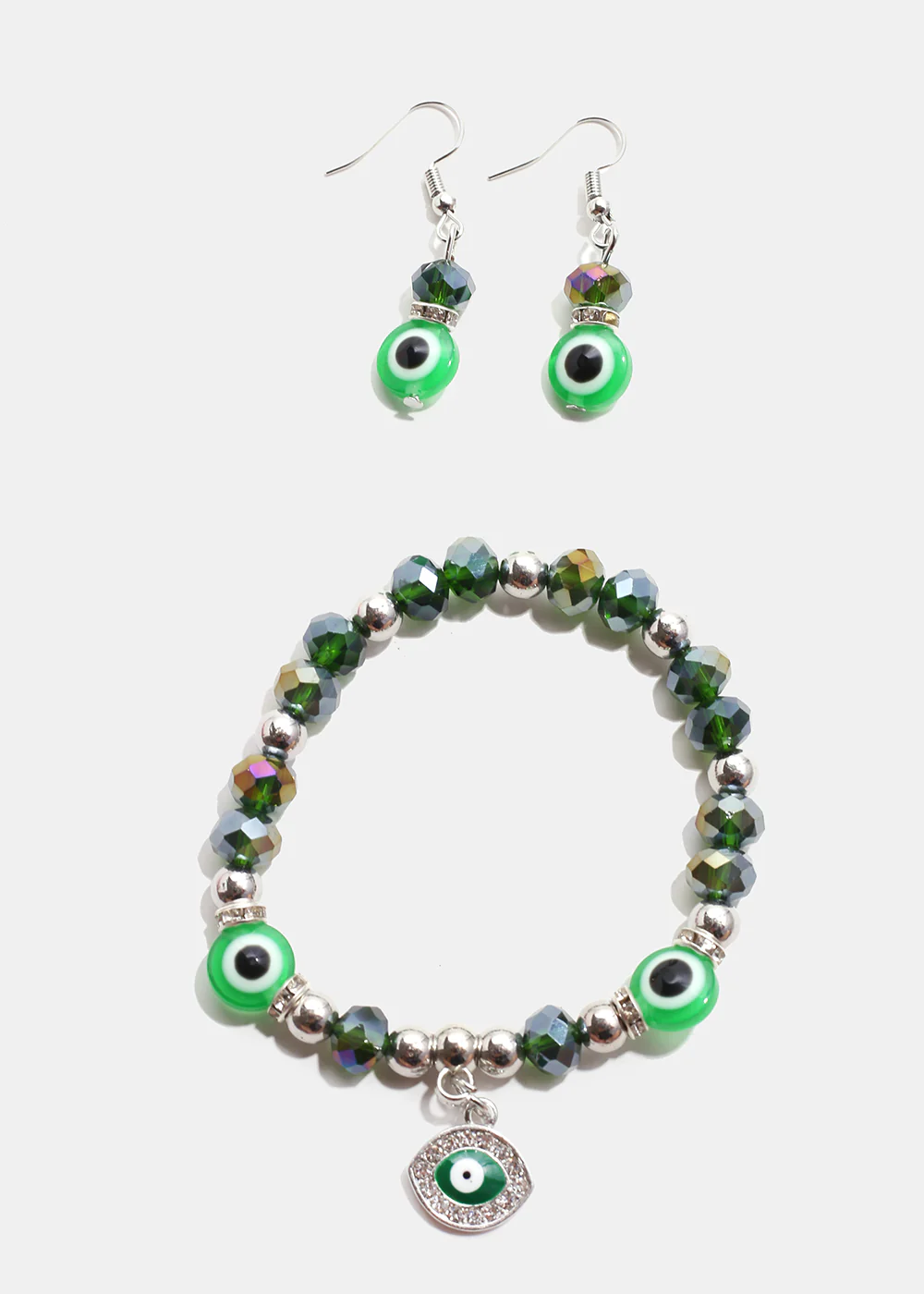 Colorful Evil Eye Bracelet & Earring Set - Image 10