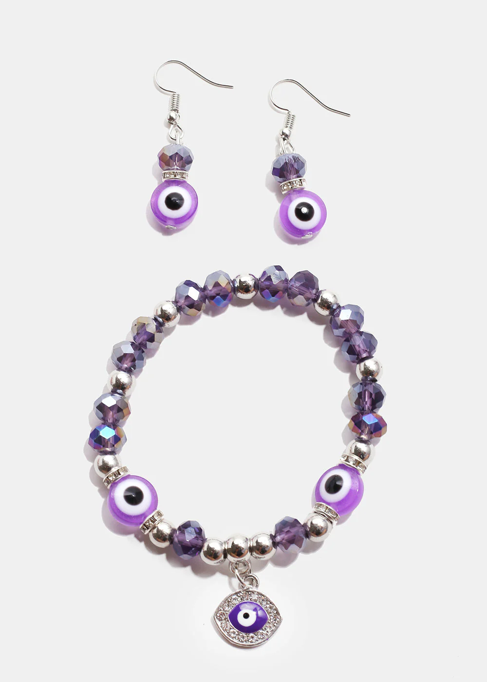 Colorful Evil Eye Bracelet & Earring Set - Image 13