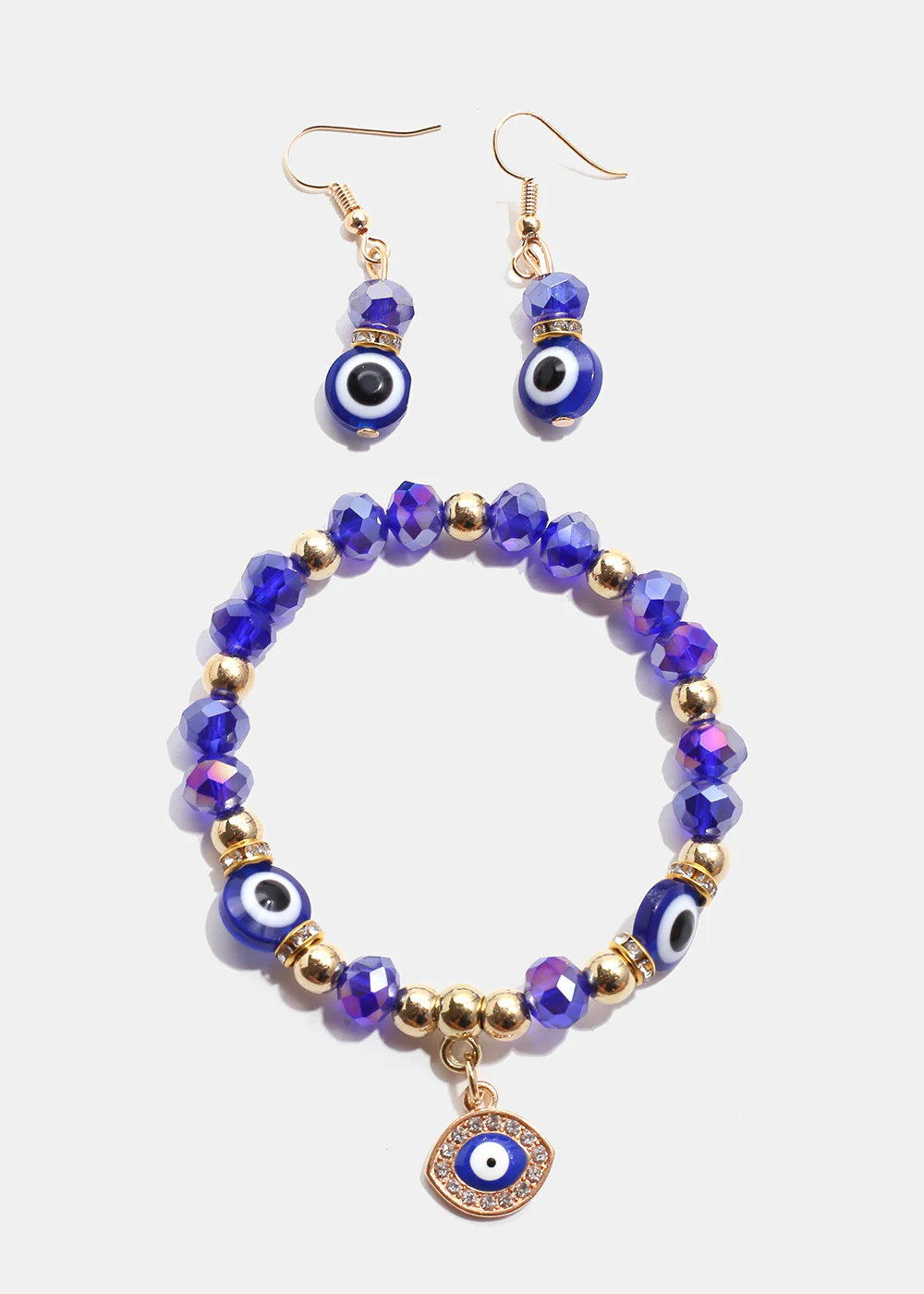 Colorful Evil Eye Bracelet & Earring Set - Image 4