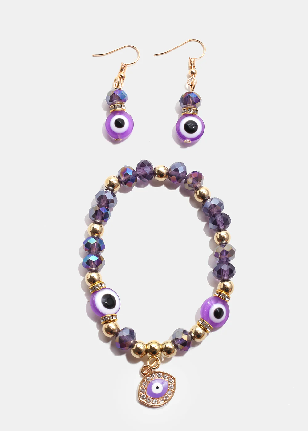 Colorful Evil Eye Bracelet & Earring Set - Image 5