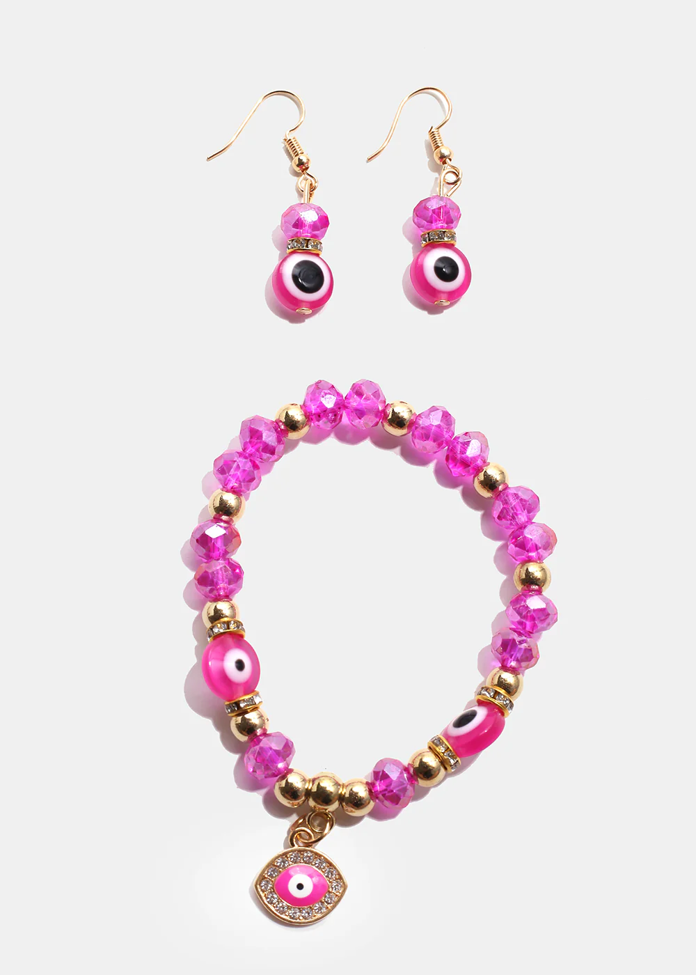 Colorful Evil Eye Bracelet & Earring Set - Image 7