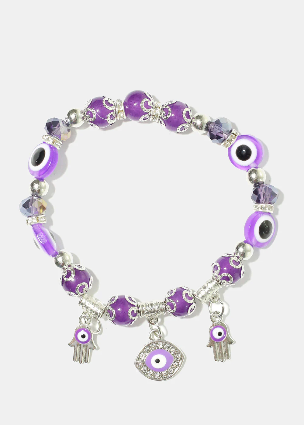 Evil Eye Colorful Bead Bracelet - Image 2