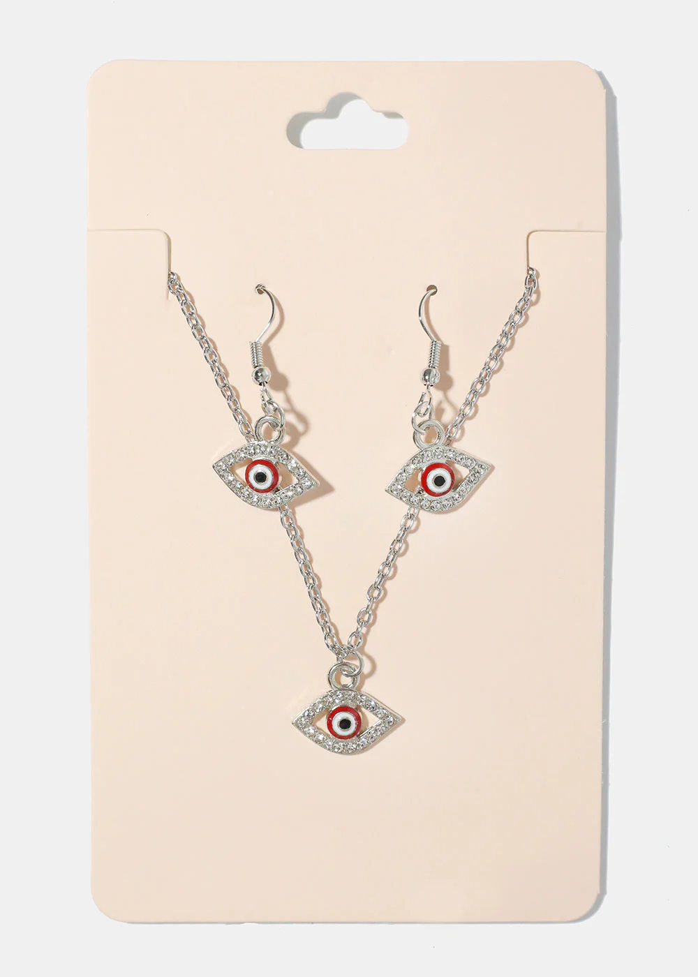 Evil Eye Necklace & Earring Set - Image 5