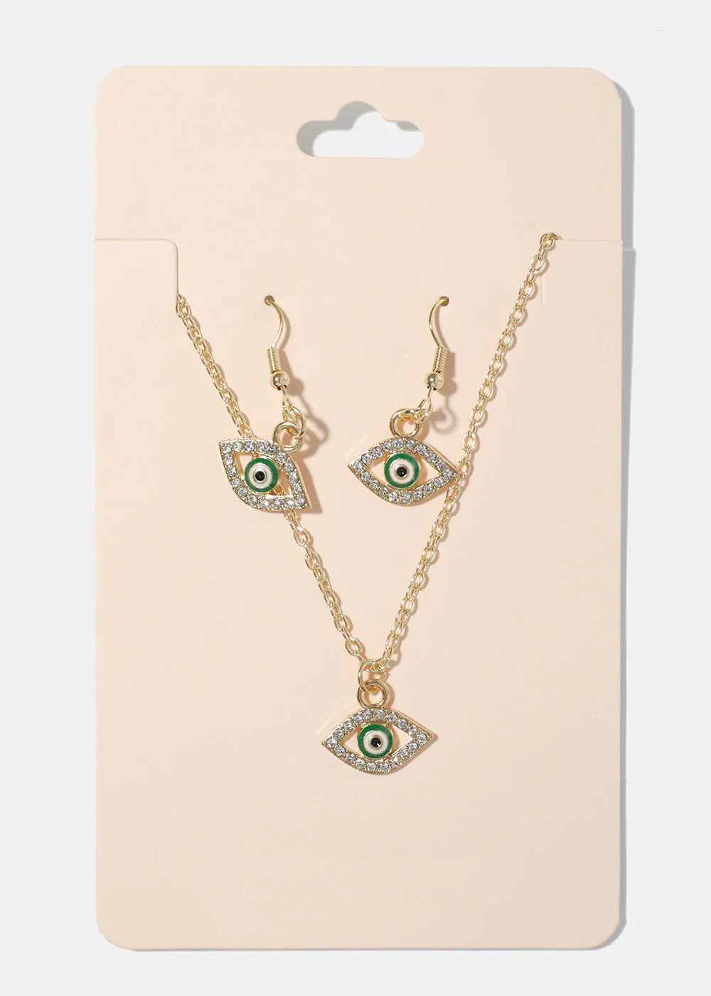 Evil Eye Necklace & Earring Set - Image 8
