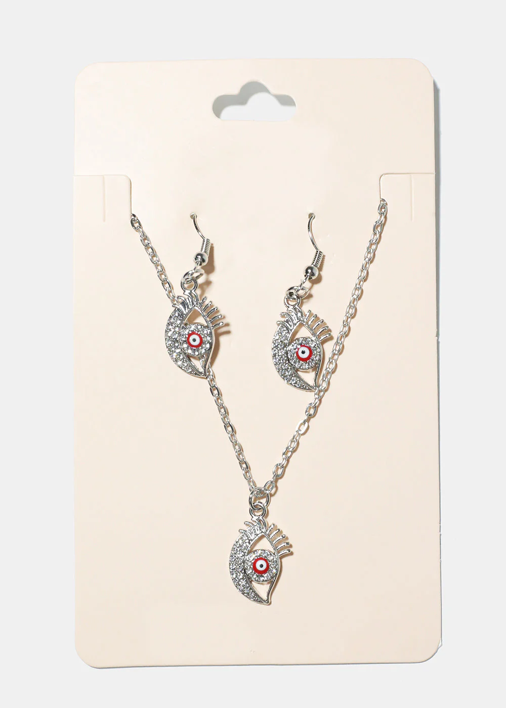 Evil Eye Necklace & Earring Set - Image 3