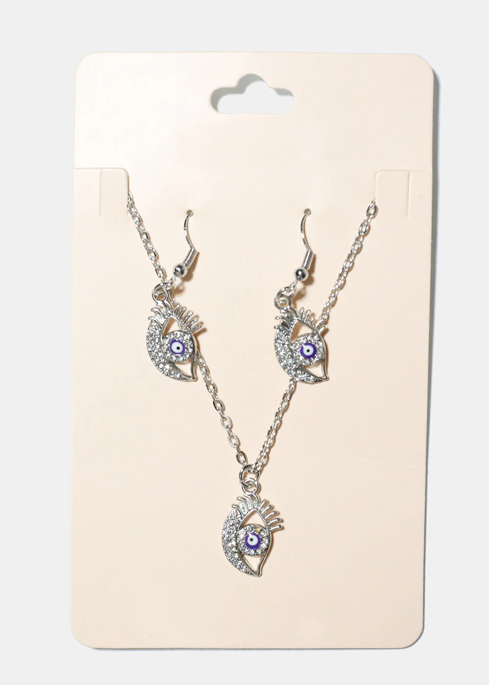 Evil Eye Necklace & Earring Set - Image 4