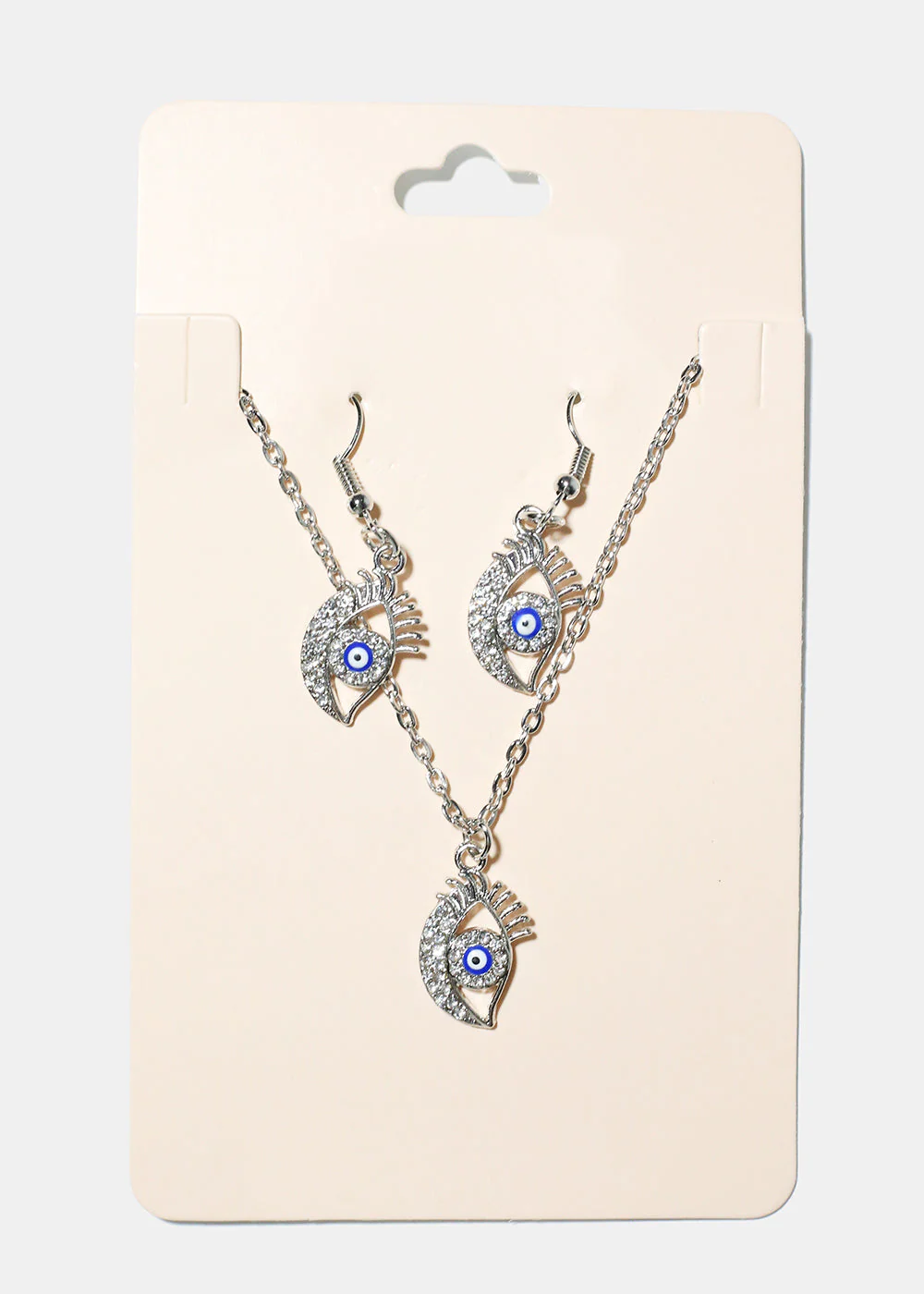 Evil Eye Necklace & Earring Set - Image 5