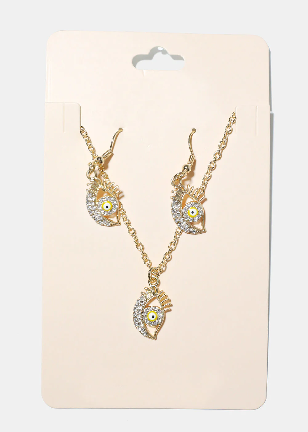 Evil Eye Necklace & Earring Set - Image 9