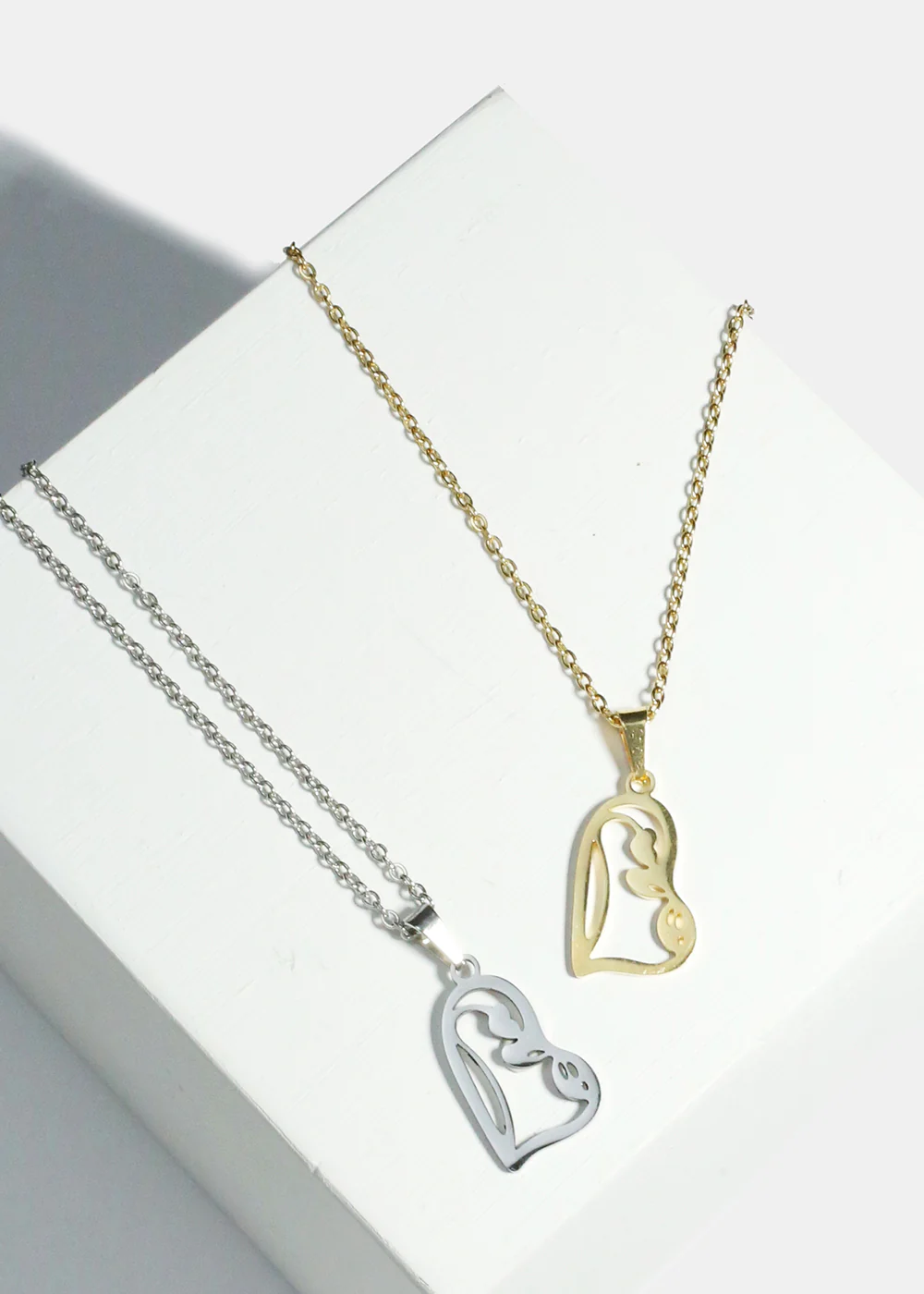 Flower and Heart Necklace