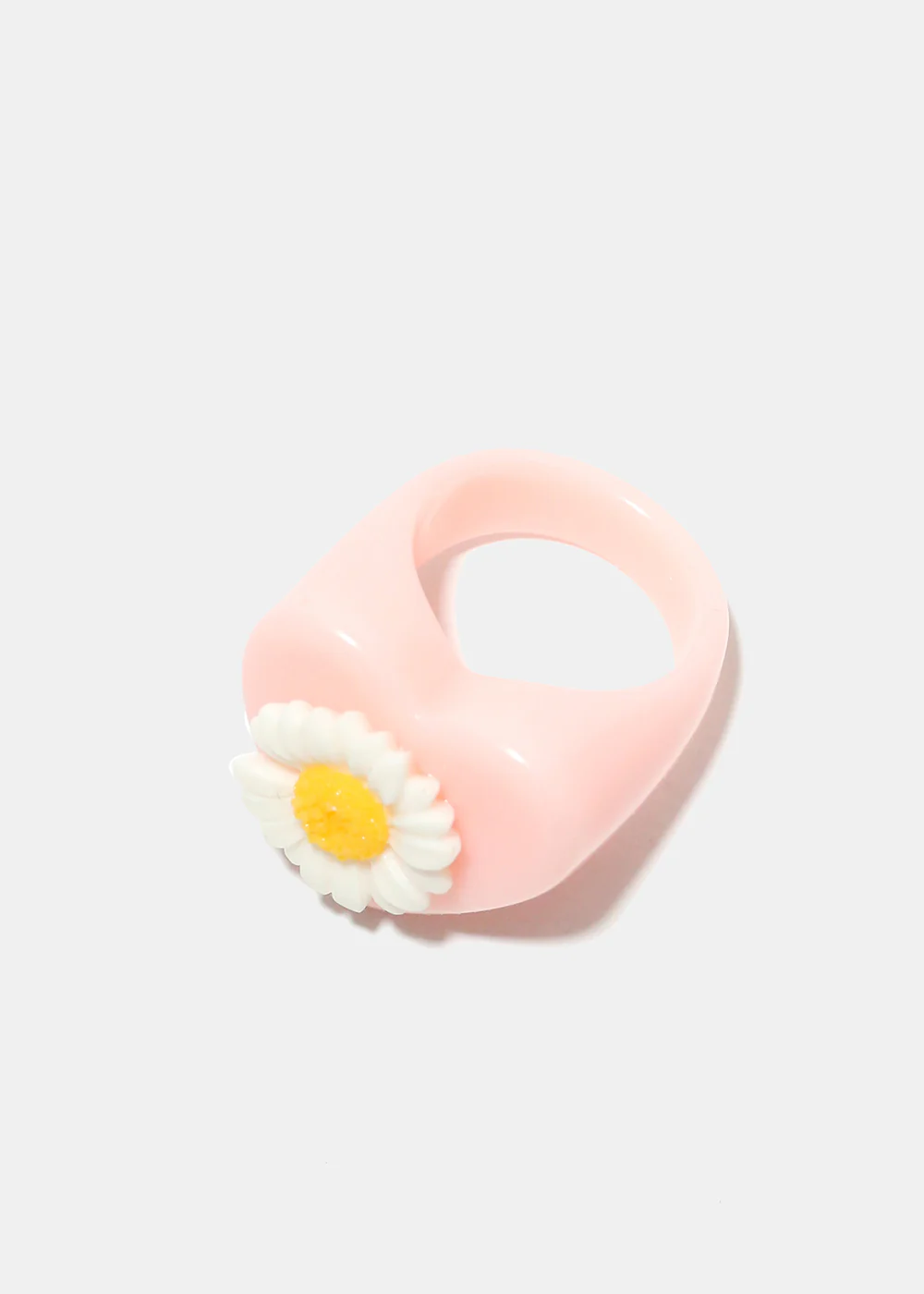 Flower on Heart Resin Ring - Image 3