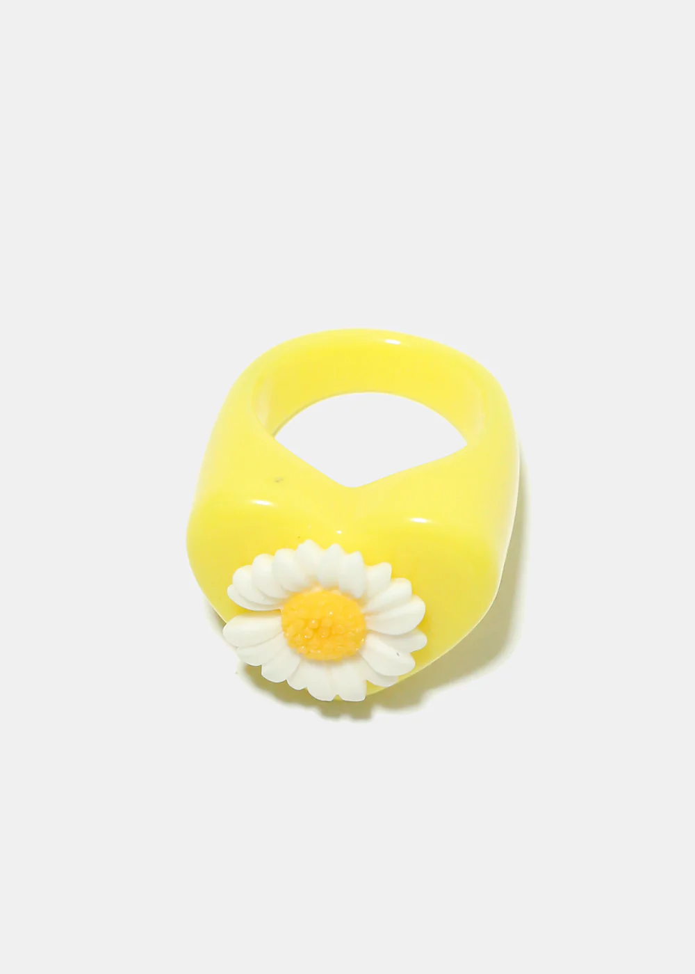 Flower on Heart Resin Ring - Image 4
