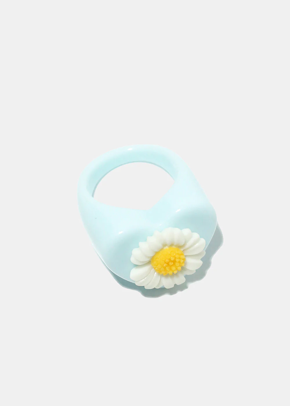Flower on Heart Resin Ring - Image 8
