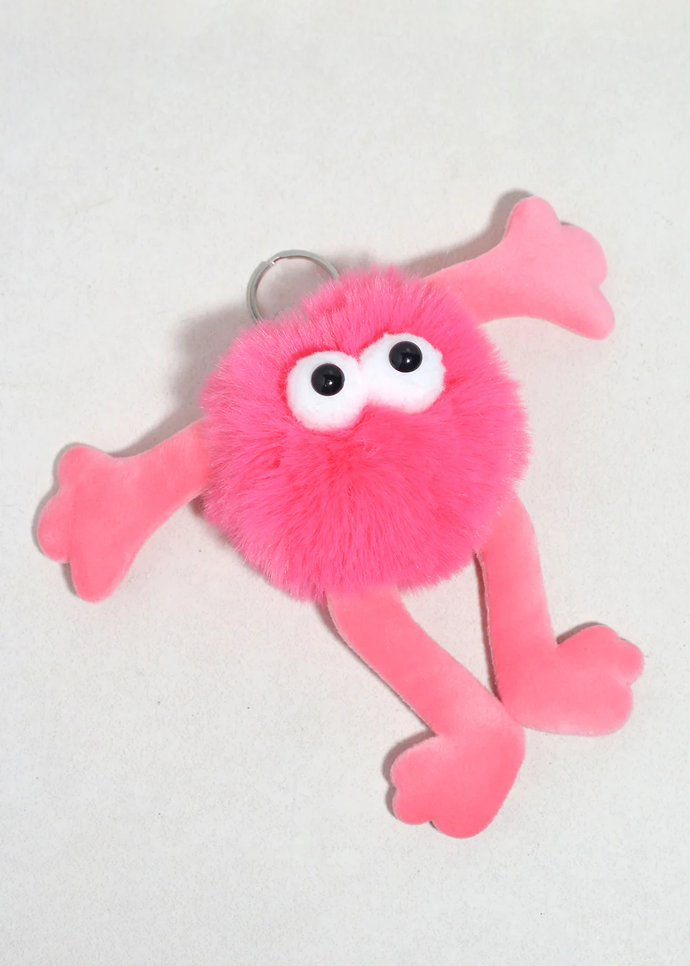 Fluffy Wiggle Monster Plush Bag Charm - Image 3