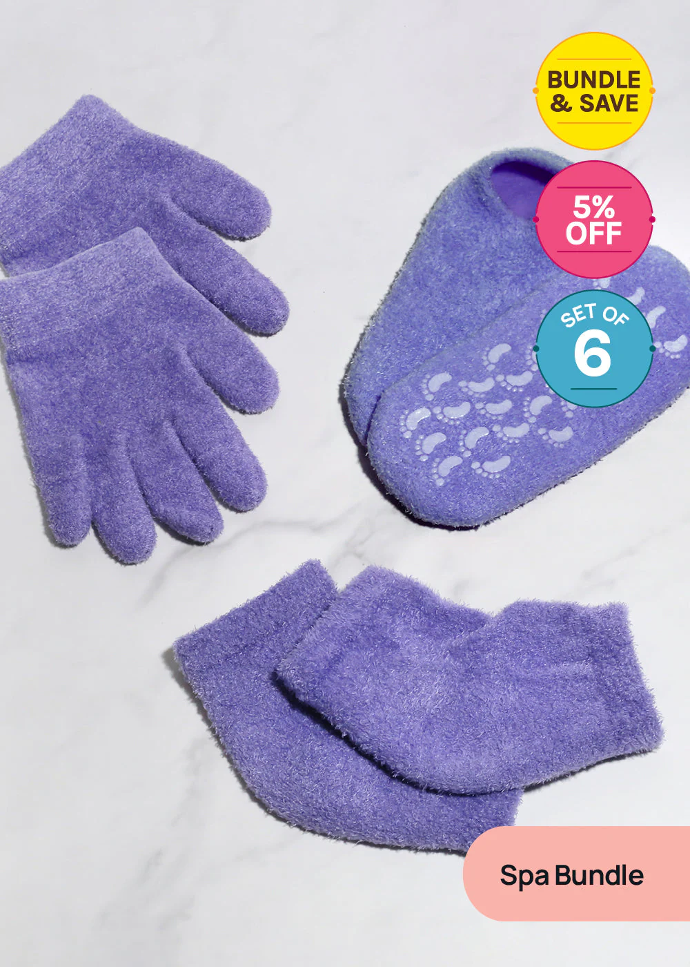 Gel Lined Heel and Elbow Spa Cover - Lavender - Image 10