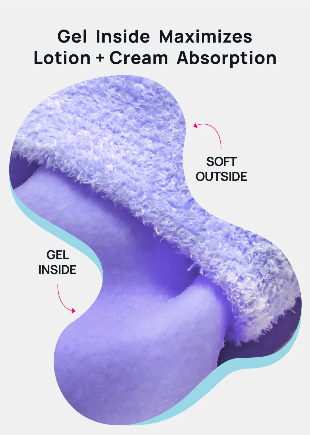 Gel Lined Moisturizing Spa Sock - Lavender - Image 6