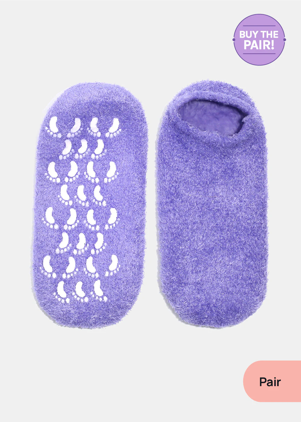 Gel Lined Moisturizing Spa Sock - Lavender - Image 9