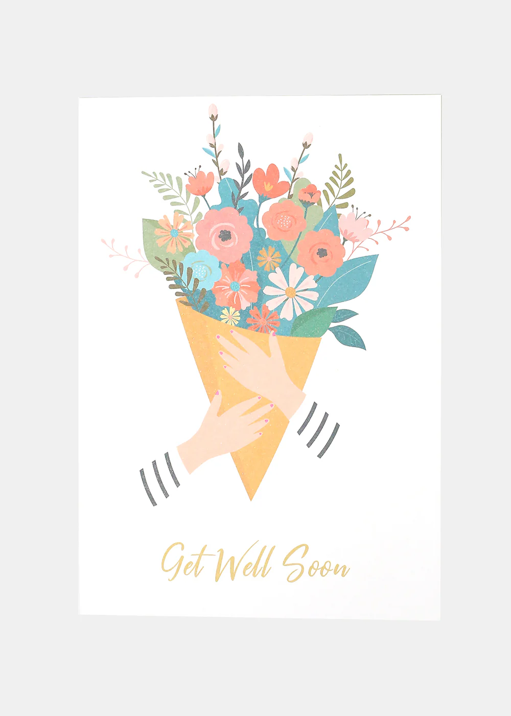 Get Well Soon Flowers Greeting Card 1