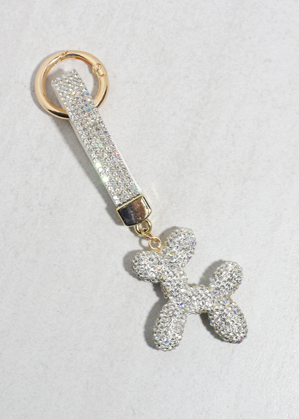 Glam Pup Rhinestone Keychain - Image 2