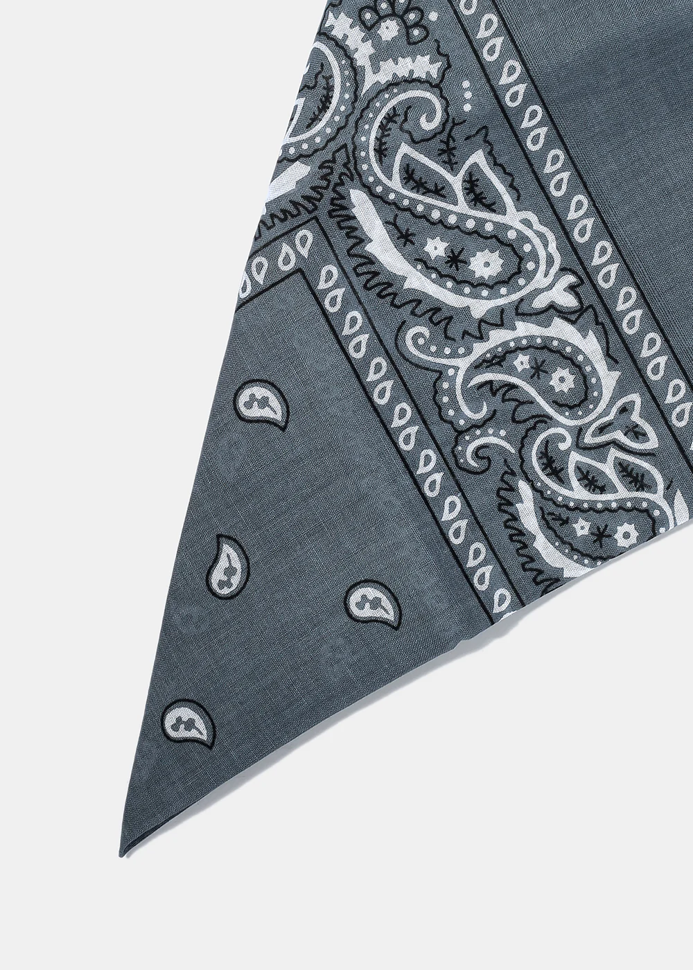Grey Paisley Print Bandana - Image 2