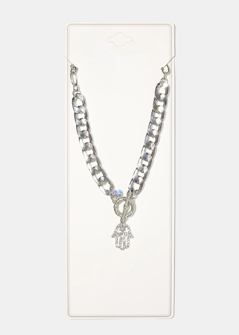 Hamsa Hand Chain Link Necklace - Image 2