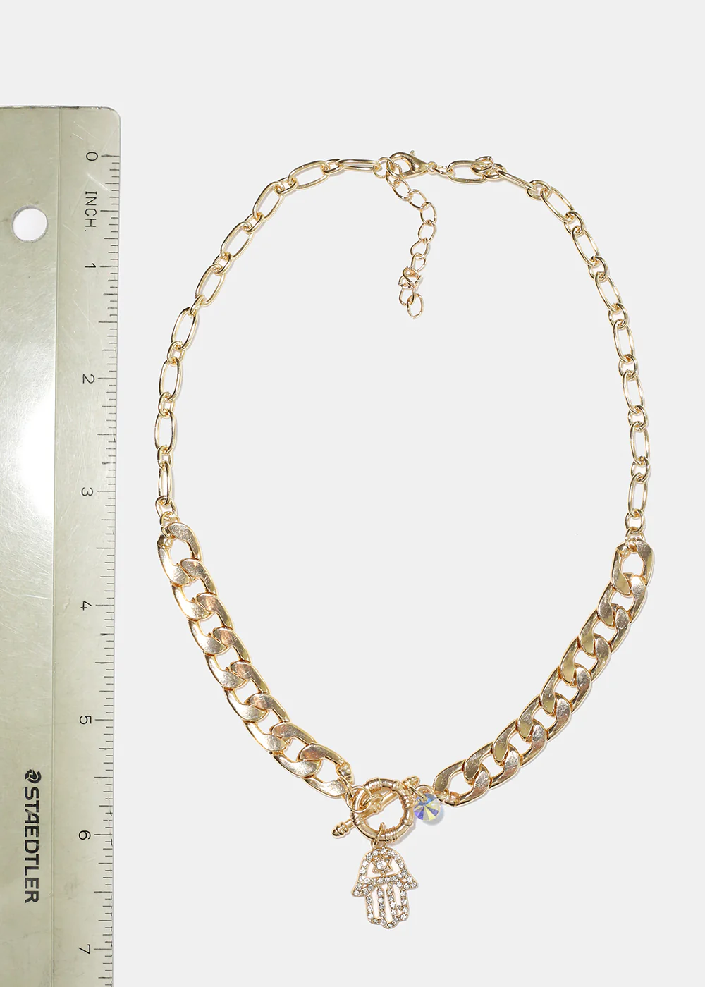 Hamsa Hand Chain Link Necklace - Image 3