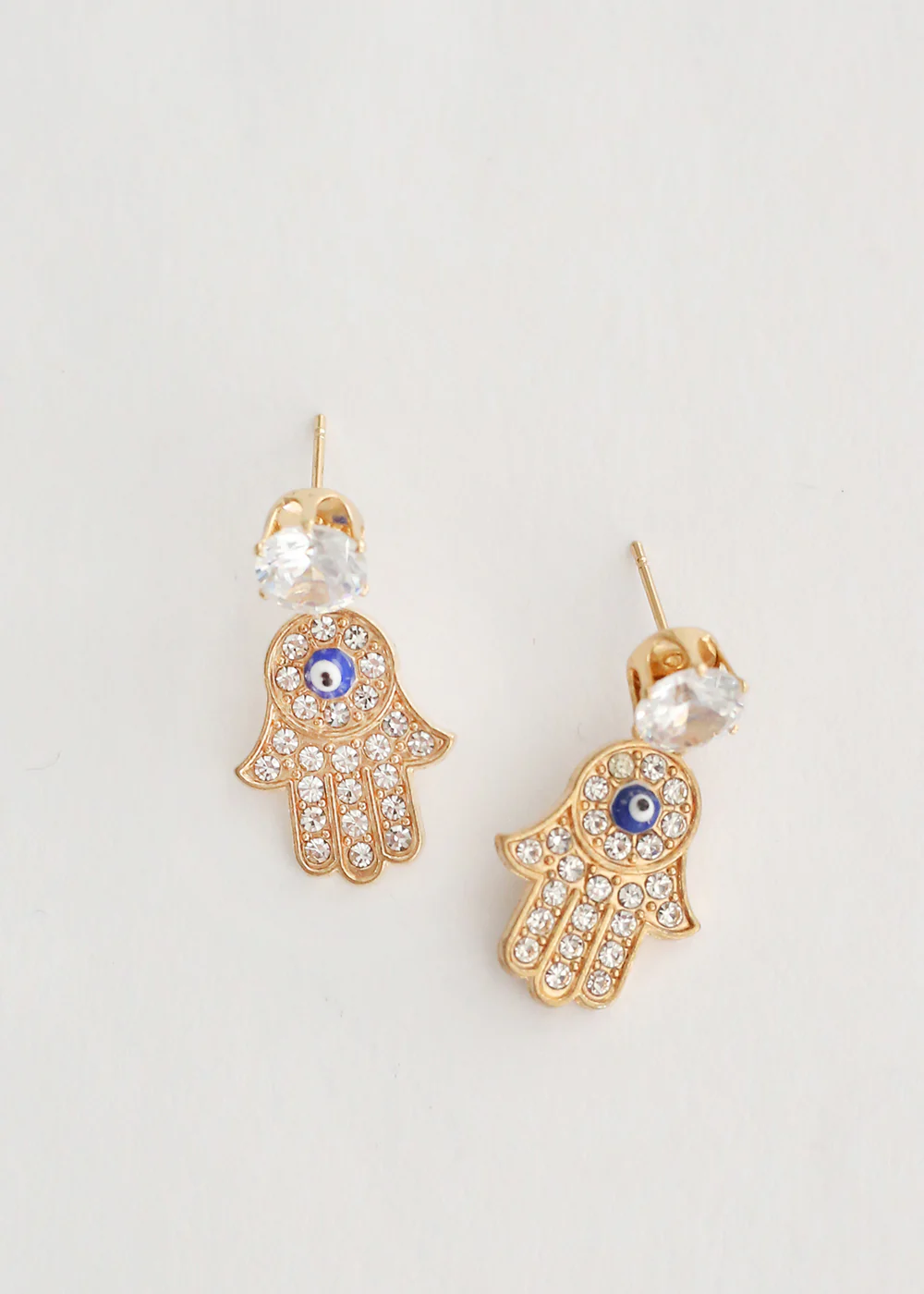 Hamsa Hand & Cross Earring - Image 3