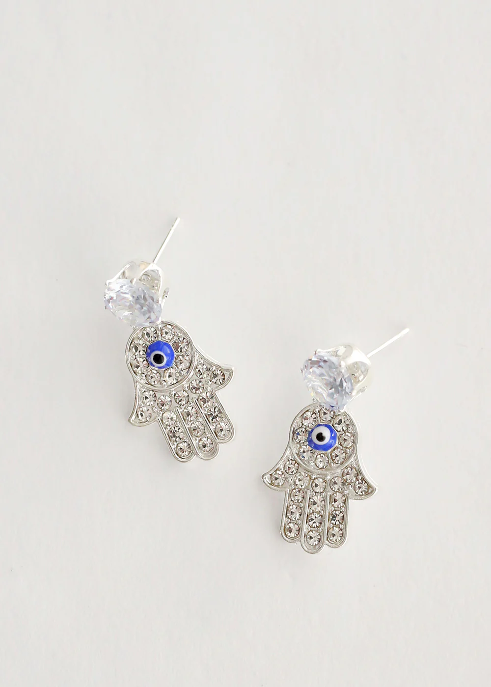 Hamsa Hand & Cross Earring - Image 4