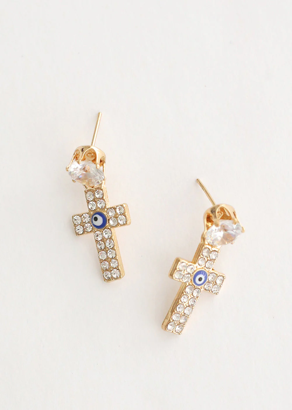 Hamsa Hand & Cross Earring - Image 5