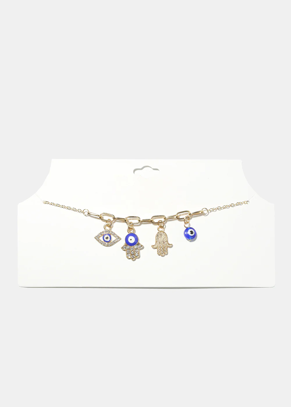 Hamsa Hand & Evil Eye Necklace - Image 2