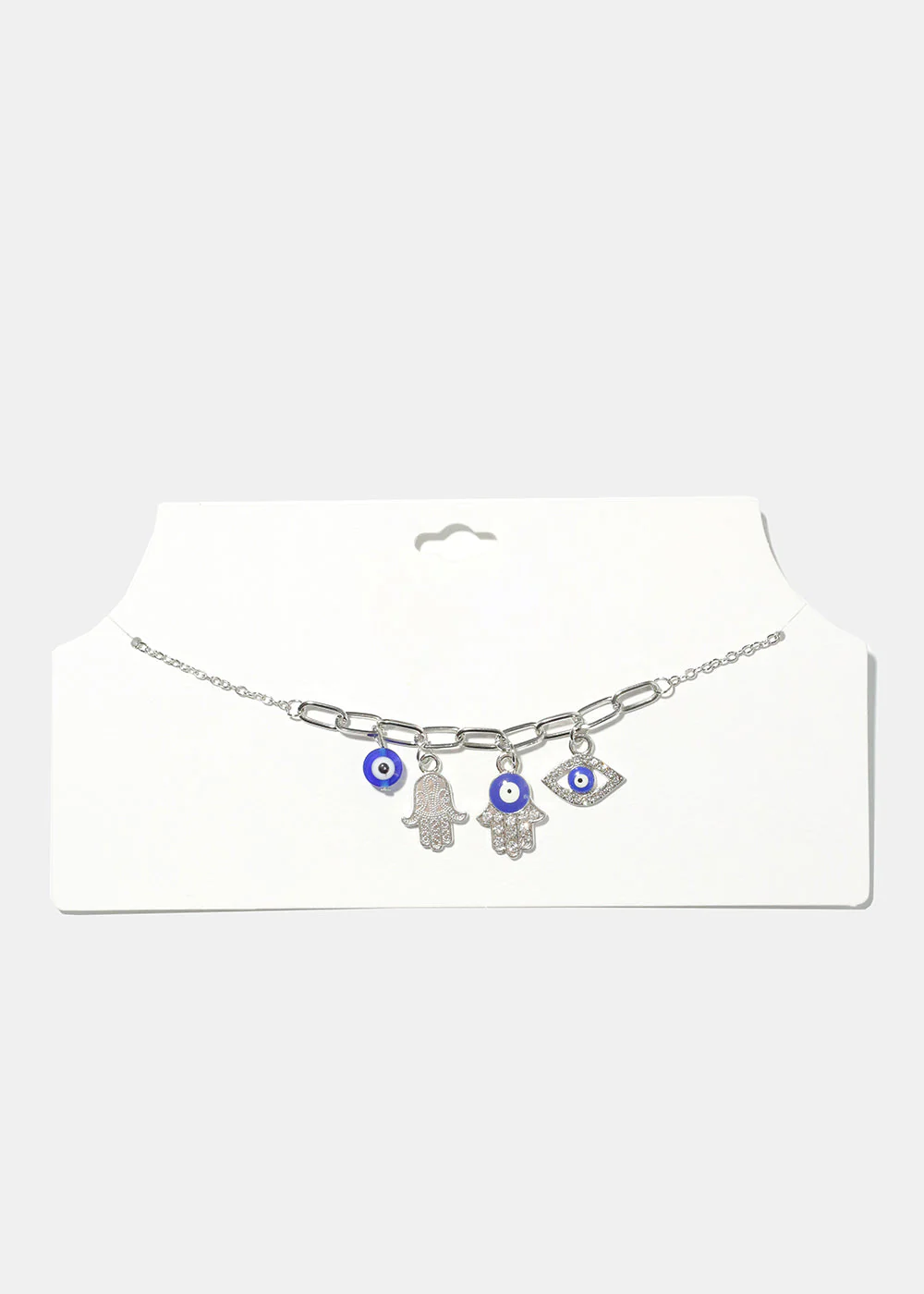 Hamsa Hand & Evil Eye Necklace - Image 3