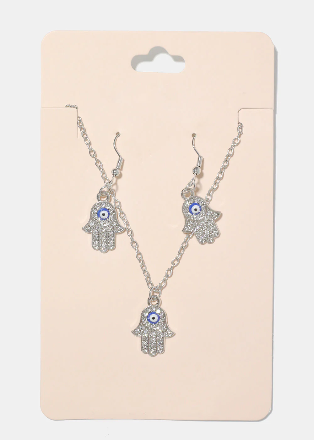 Hamsa Hand Necklace & Earring Set - Image 11