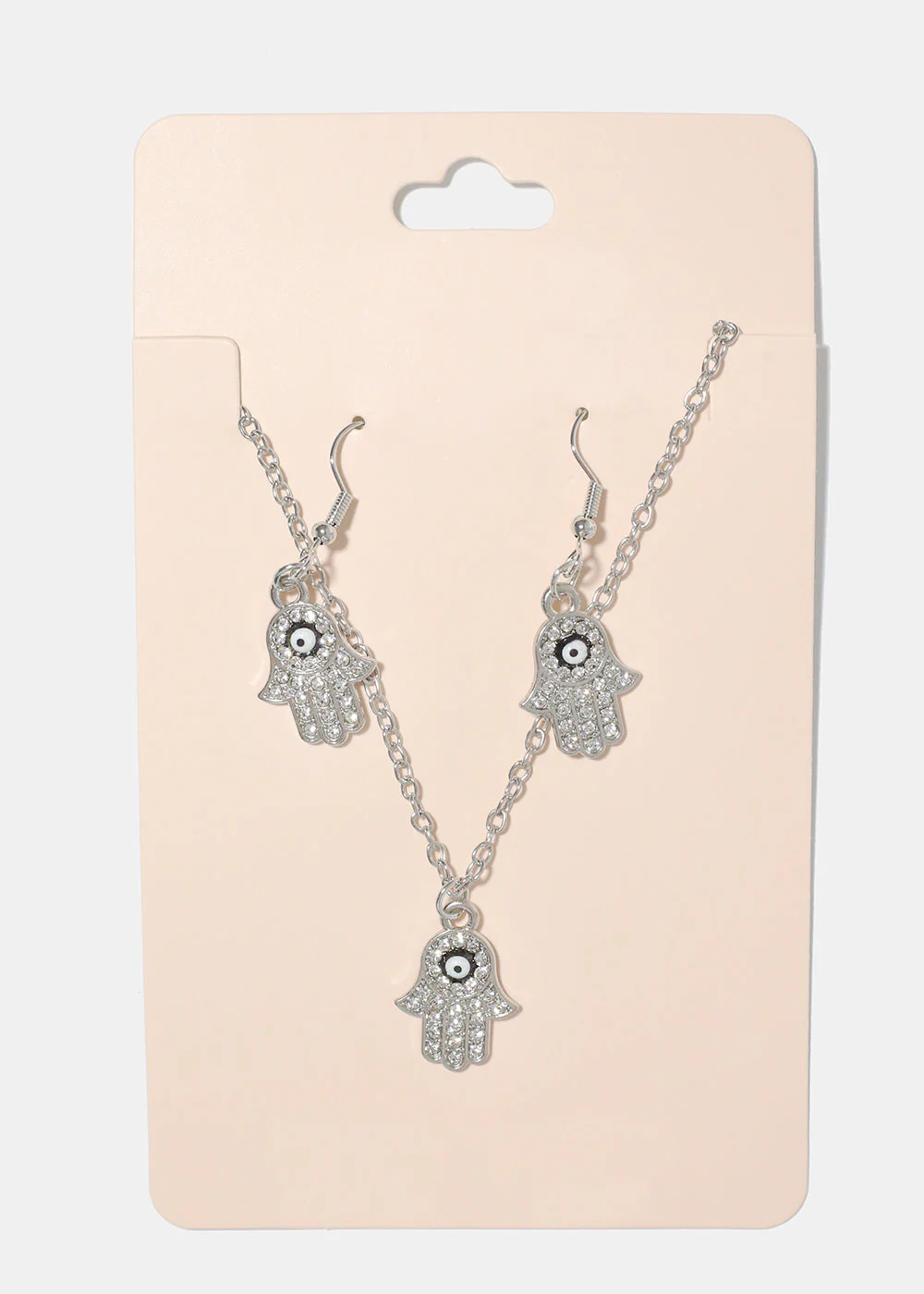 Hamsa Hand Necklace & Earring Set - Image 14