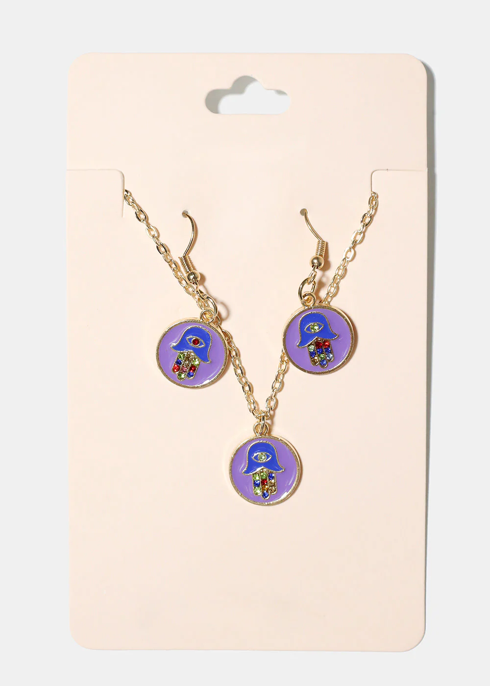 Hamsa Hand Pendant Necklace - Image 3