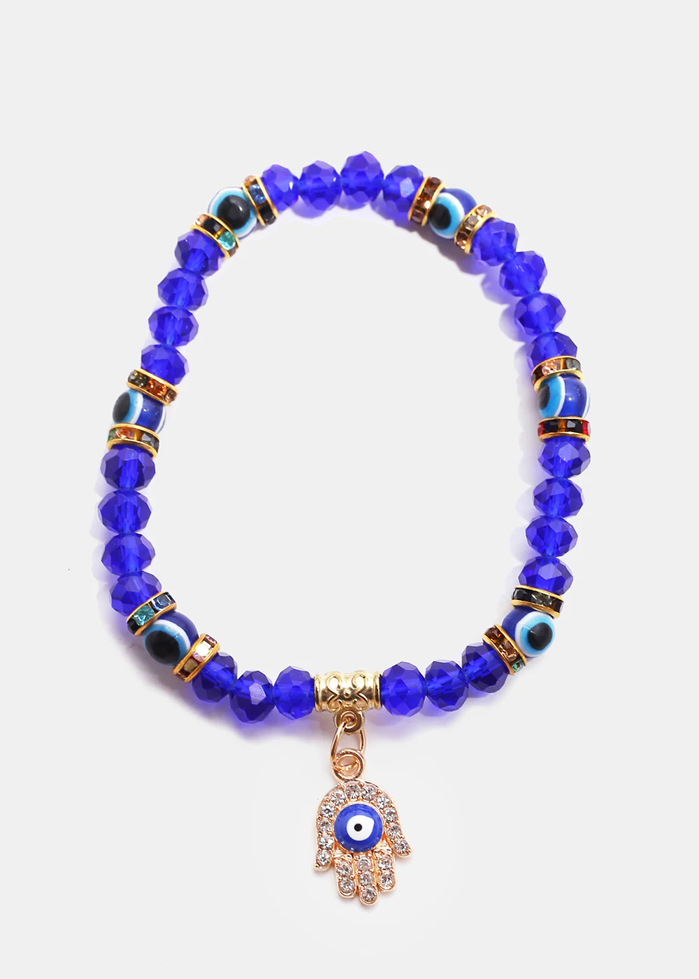 Hamsa Hand with Evil Eye Bead Bracelet - Image 4