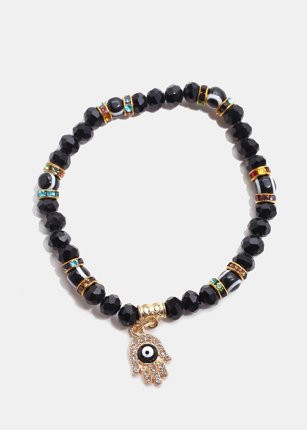 Hamsa Hand with Evil Eye Bead Bracelet - Image 5