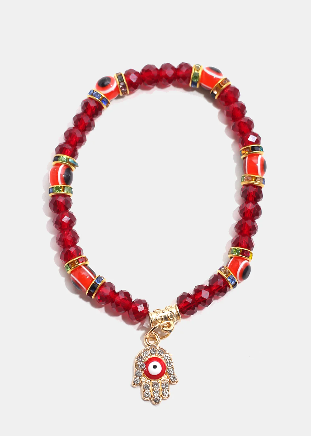 Hamsa Hand with Evil Eye Bead Bracelet - Image 7