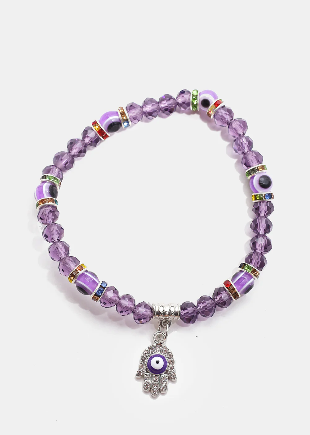 Hamsa Hand with Evil Eye Bead Bracelet - Image 8