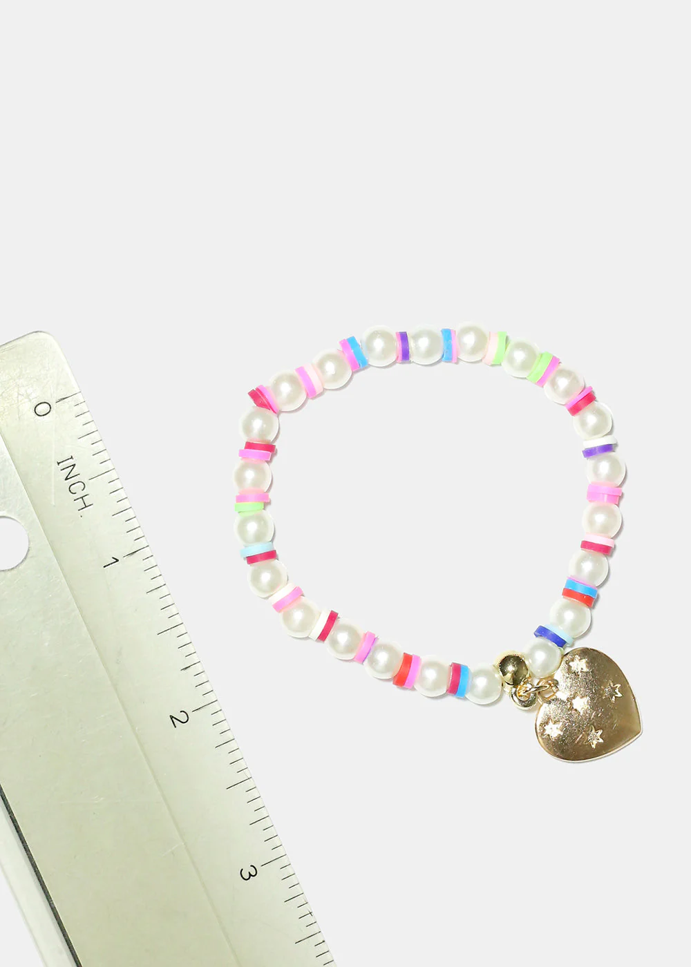 Heart Charm Pearl & Bead Bracelet - Image 2
