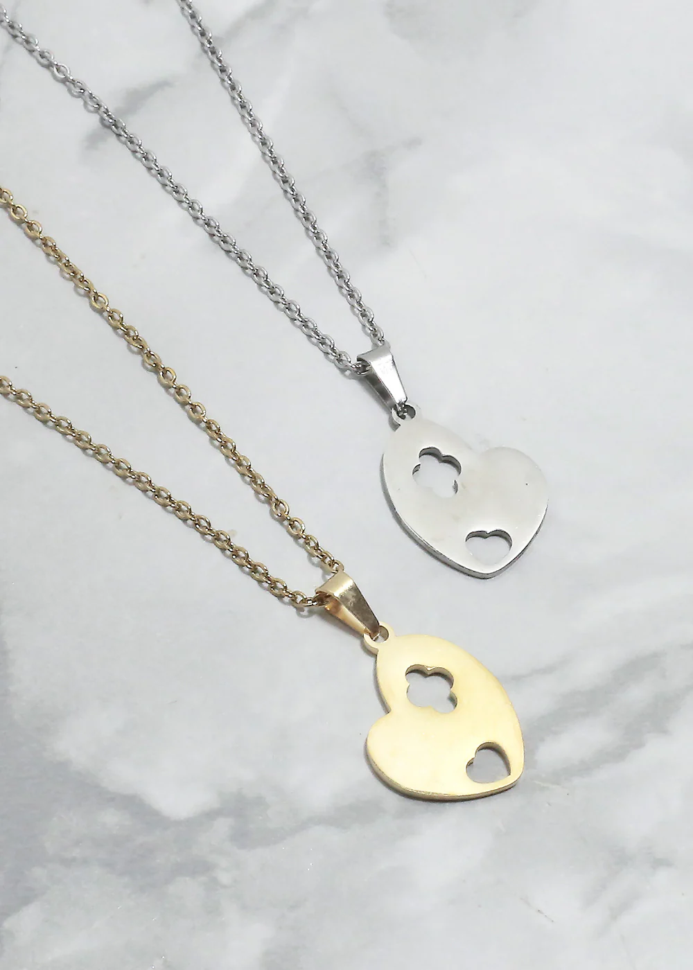 Heart & Clover Necklace - Image 2