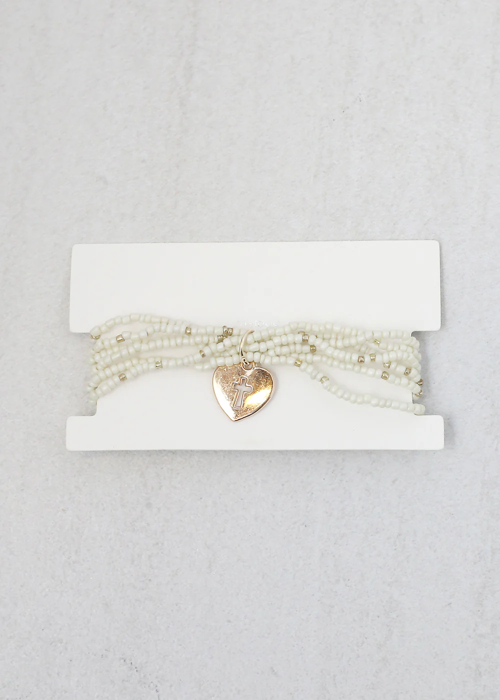 Heart & Cross Beaded Bracelet - Image 3