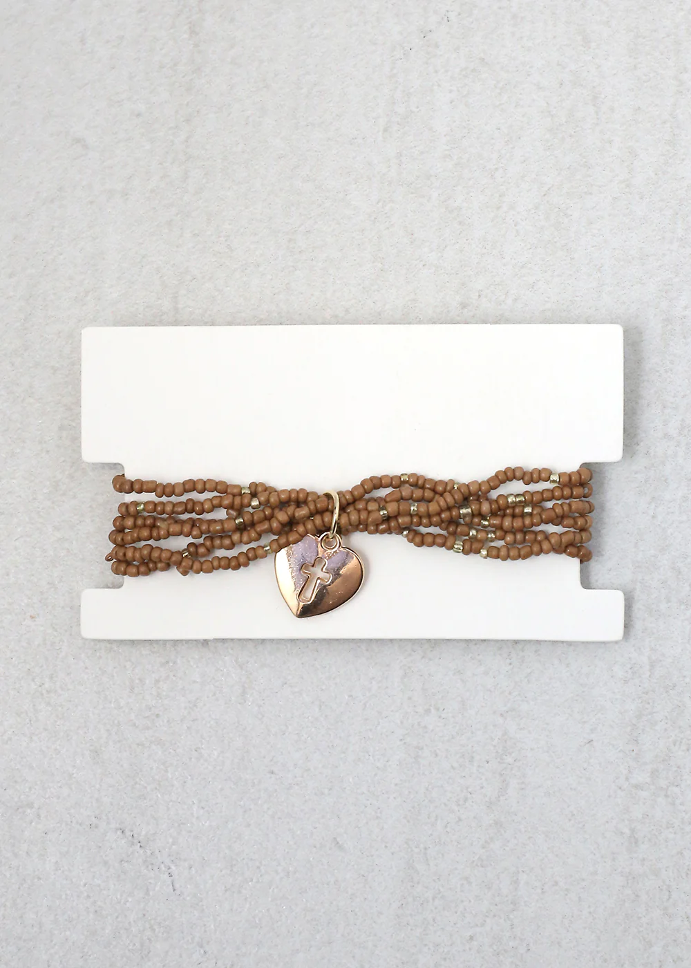 Heart & Cross Beaded Bracelet - Image 4