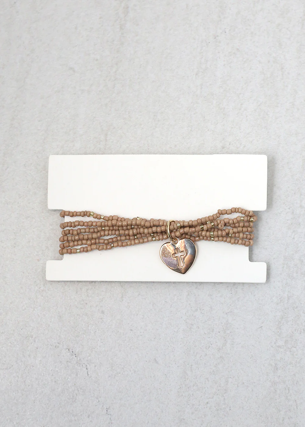 Heart & Cross Beaded Bracelet - Image 5