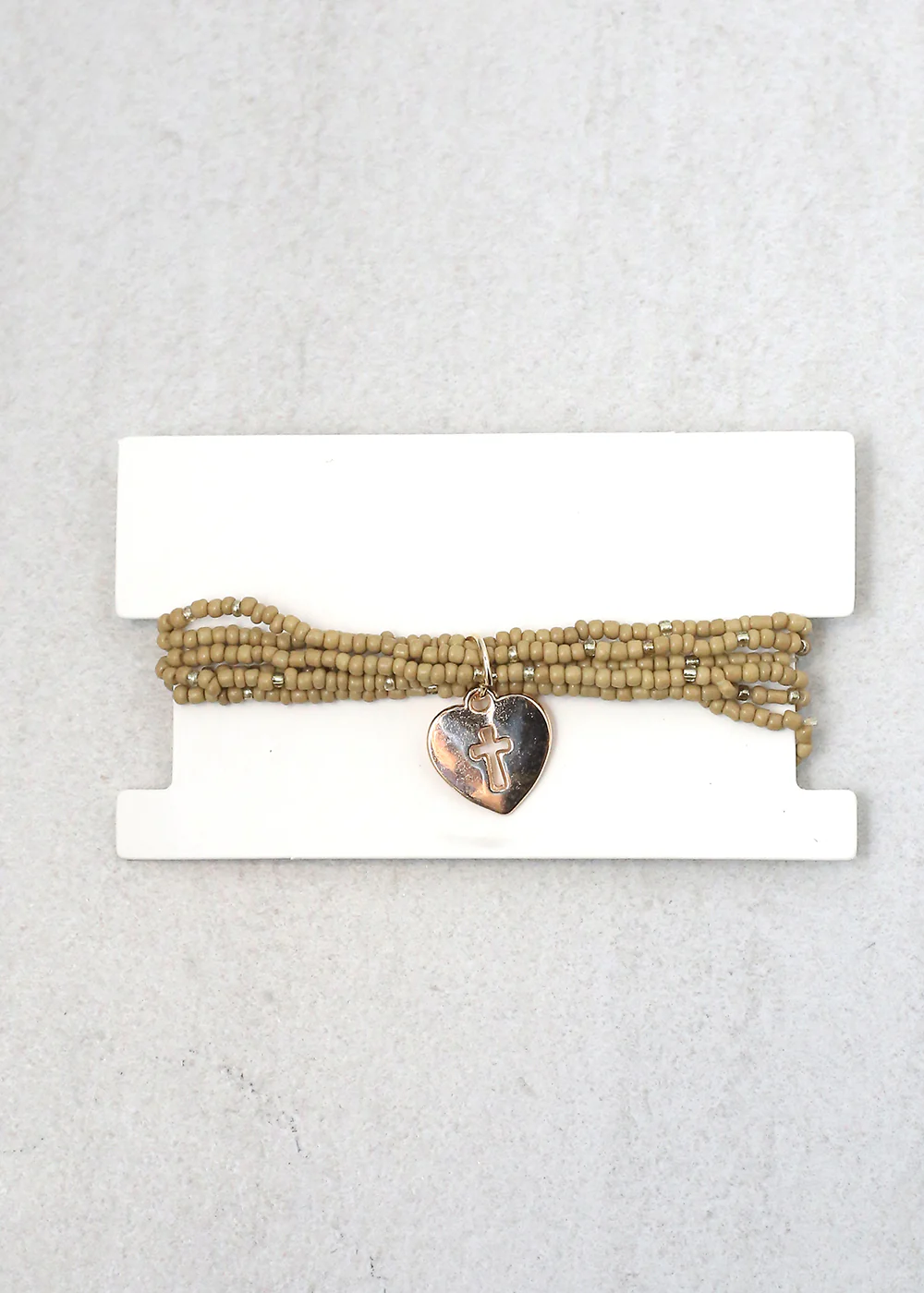 Heart & Cross Beaded Bracelet - Image 6