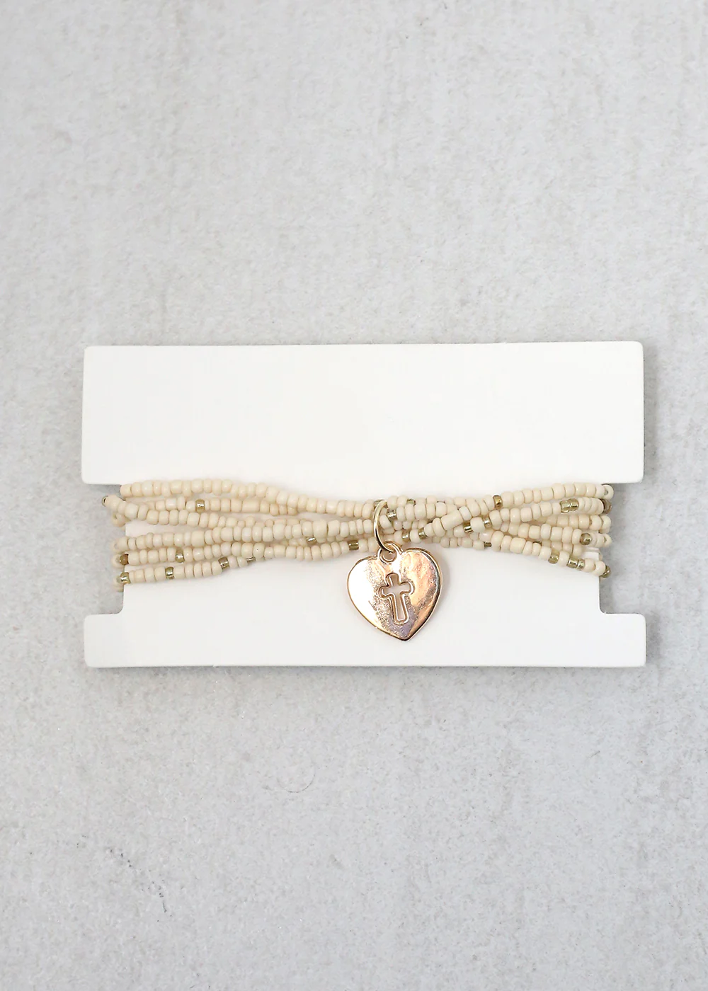 Heart & Cross Beaded Bracelet - Image 7