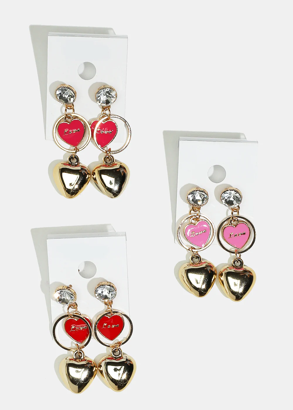 Heart Dangle Earrings - Image 2