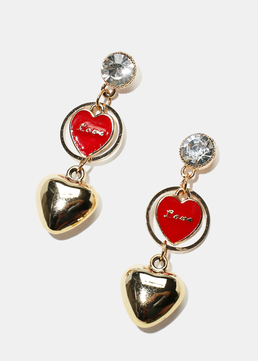 Heart Dangle Earrings - Image 3